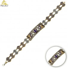 Gümüş Otantik Taşlı Biezik /Bileklik